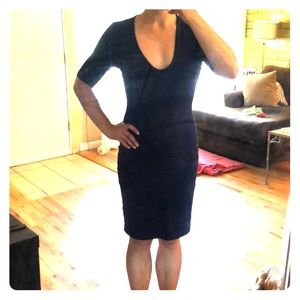 WAYF Deep-V jersey dress